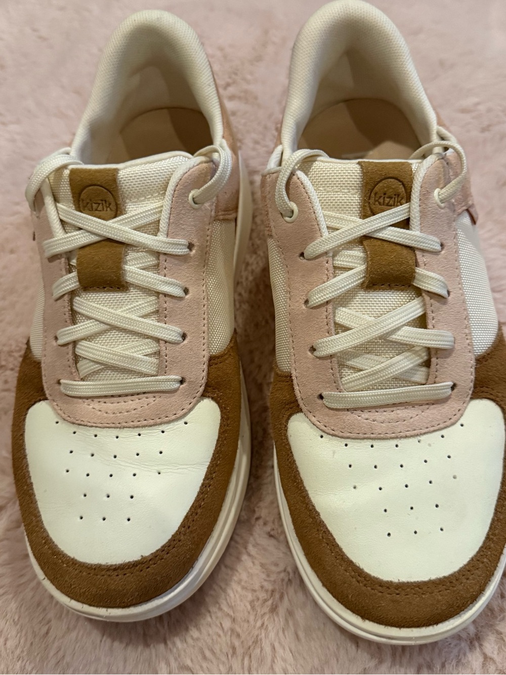 Kizik Brisbane Amberlight Hands Free Slip On Sneakers White Brown Women's 8 Wide - Picture 8 of 13